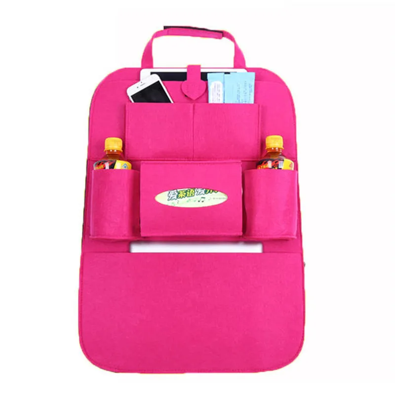 Автомобильная сумка для хранения, универсальный органайзер на заднее сиденье, коробка из фетра, чехлы на заднее сиденье, держатель, мульти-контейнер с карманами, укладка, Стайлинг