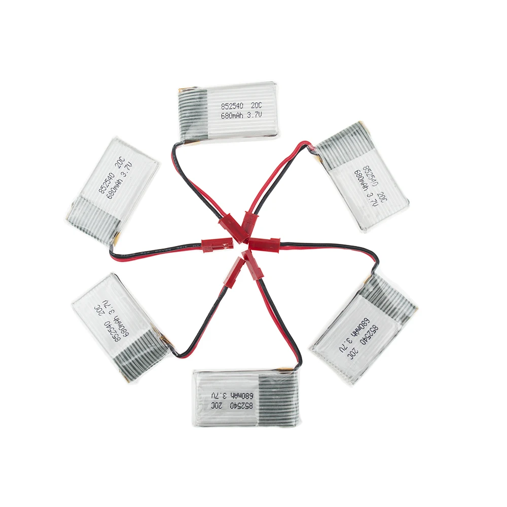 5 шт. 3 7 в 680 мАч LiPo аккумулятор для FY550 F550 MJX X400 JXD 509G 509 Вт камера Радиоуправляемый