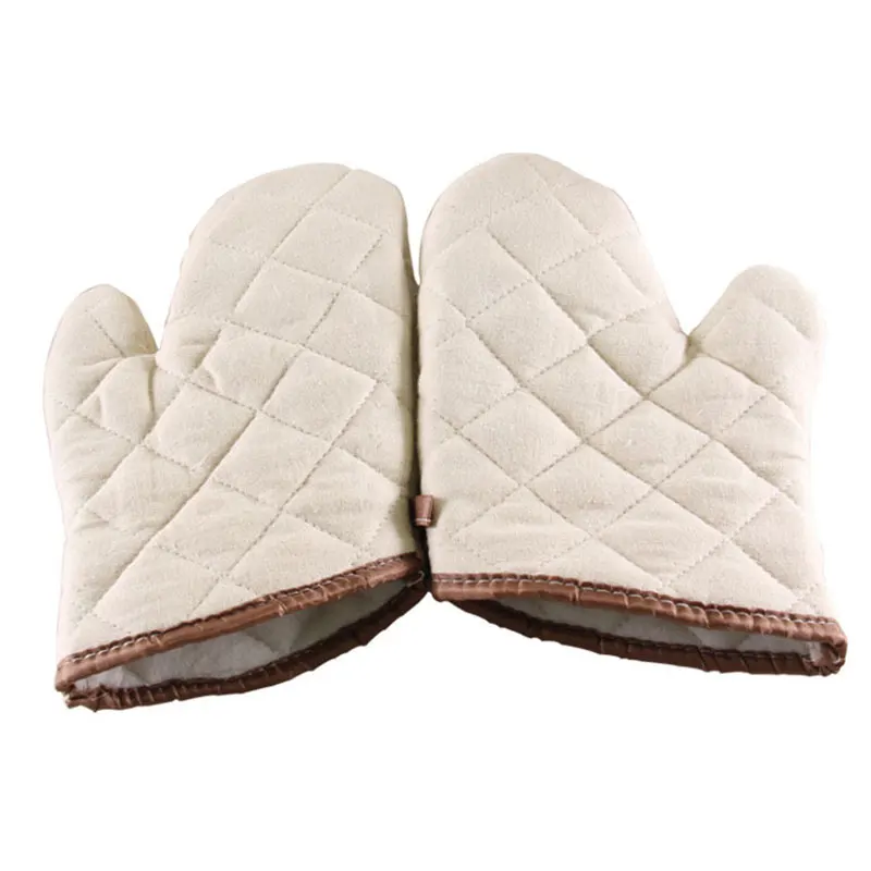 

1 пара, хлопковые предохранительная перчатка теплозащитные варежки Кухня Пособия по кулинарии рукавица и прихват для микроволновой печи ут...