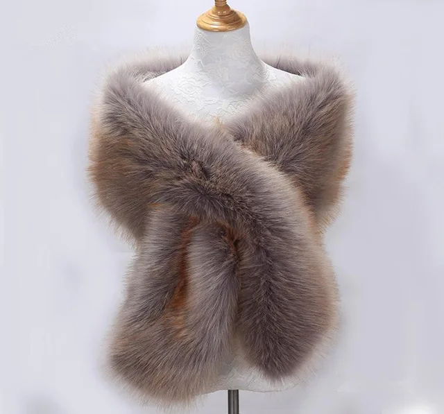 Same as Picture JaneVini/модные коричневые свадебные искусственные меховые шали и накидки для свадебной вечеринки, женские зимние теплые пальто, болеро, палантины Veste Femme - Цвет: Same as Picture