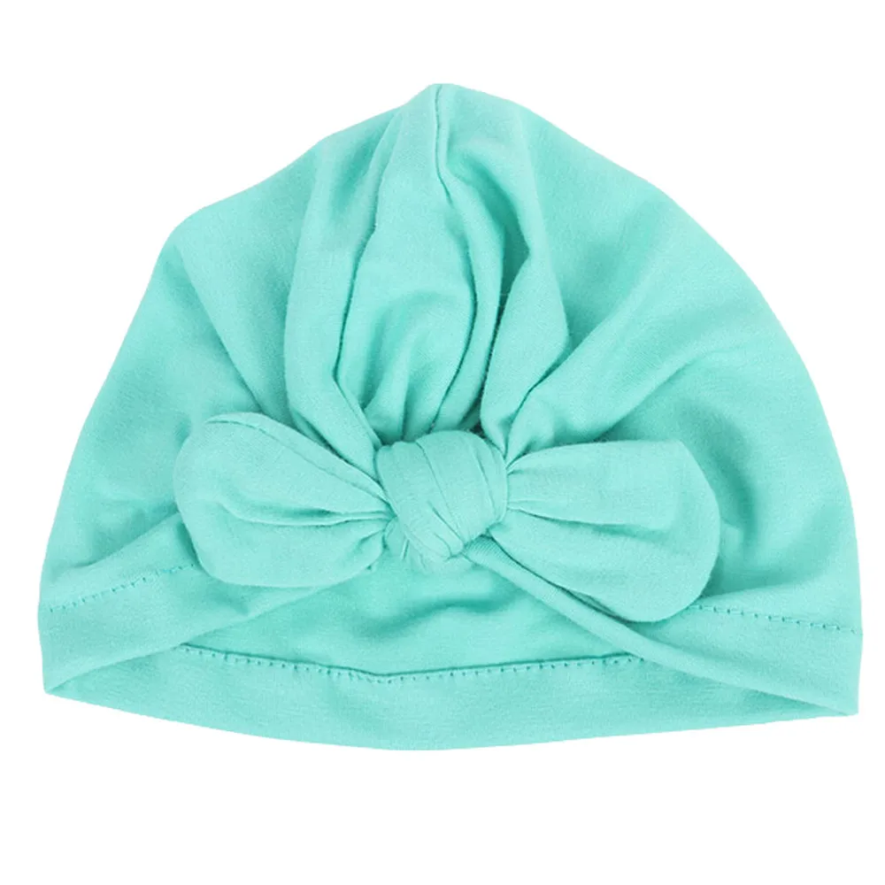 2018 хлопковые детские шапки для маленьких девочек однотонные зимние детская