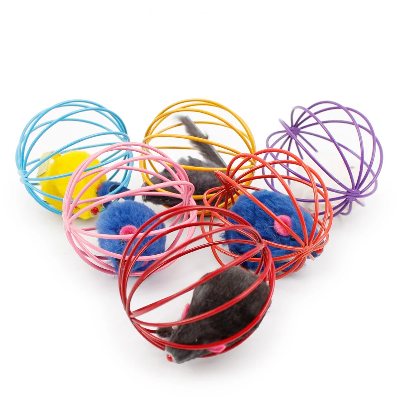 1 шт. игрушка для кошек мячик мышь котят забавный подарок в крысиной клетке