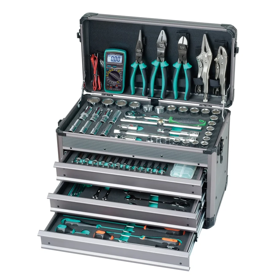 Pro'skit 124 шт. 1/2 &quot. Разъем ведущего колеса&quot 1/4 ручной инструмент набор Professional