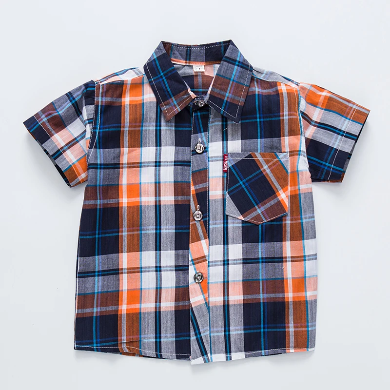 Boys Shirts for Kids Summer 2018 Fashion New Plaid Long Sleeve England School Trend Children Clothes Baby Boy Shirt | Мать и ребенок