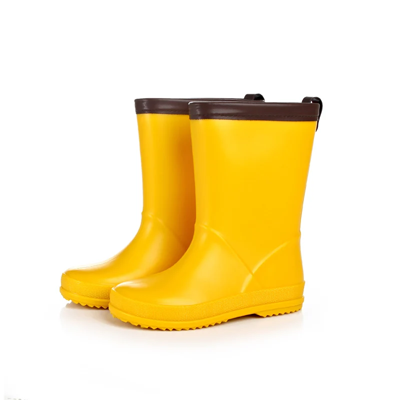 Yellow Only Jime/Модная классическая детская обувь; водонепроницаемые непромокаемые сапоги; однотонная обувь высокого качества; Лидер продаж; Новая Резиновая водонепроницаемая обувь; детские резиновые сапоги - Цвет: Yellow
