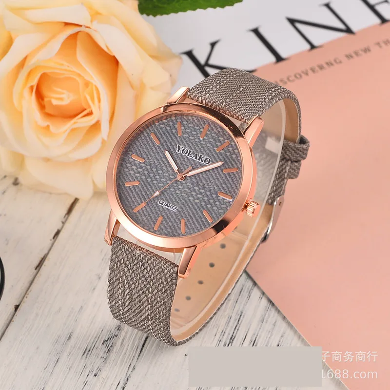 Известный бренд Yolake джинсовым пояс для женщин часы модные цифровые дамские