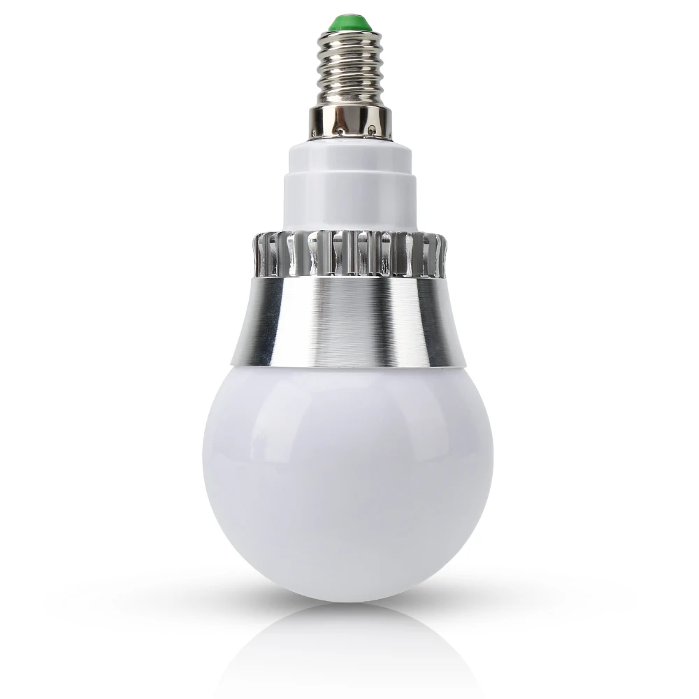 Цветная(RGB) E27 E14 5 Вт/10 Вт AC85-265V Светодиодный лампа с дистанционным управлением Управление несколько Цвет светодиодный освещение