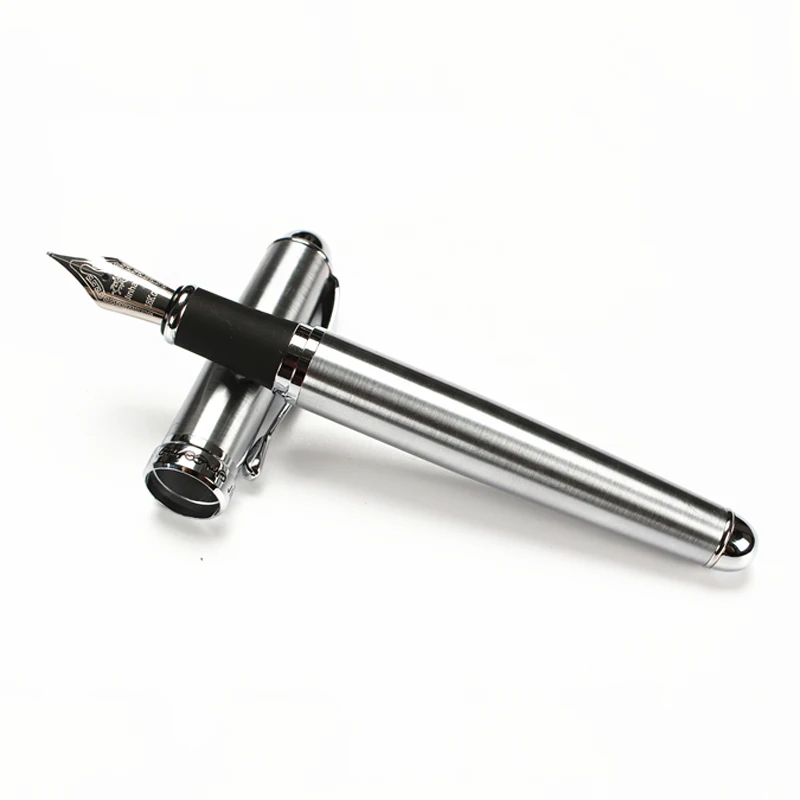 Jinhao X750 перьевая ручка из нержавеющей стали среднего и серебряного цвета 18KGP|fountain