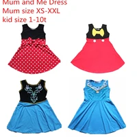 mum and me dress family matching princess cosply dresses up everyday wear party cotton summer