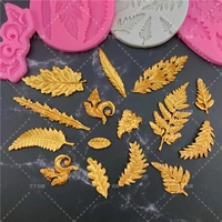 leaf shape chocolate silicone fondant mold for cake decorating cookie baking gumpastes moulds steam oven available and resin art
