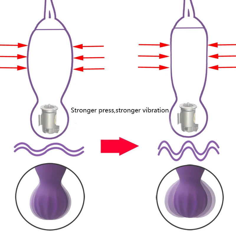 Шариковый вибратор-пуля с пультом дистанционного управления индукция