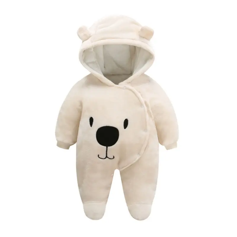 2019 New Born Baby Boy Girls Winter Cotton Toddler Clothes Rompers Hooded Cute Bear Infant Snowsuit Jumpsuits 0-12 Months | Детская