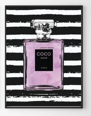 C Нордическая абстрактная помада COCO флакон духов стены искусства холст картины на стену в стиле модерн для гостиной домашний Декор без рамки - Цвет: C