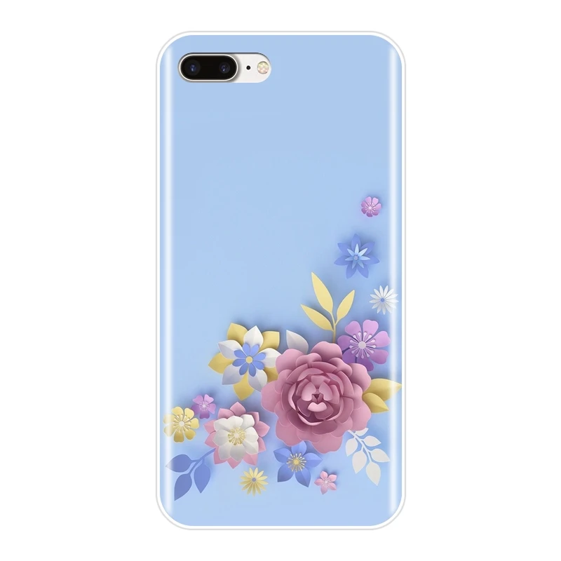 Мягкий чехол для телефона iPhone 6 S 7 8 X XR XS Max силиконовый чехол-накладка с розой