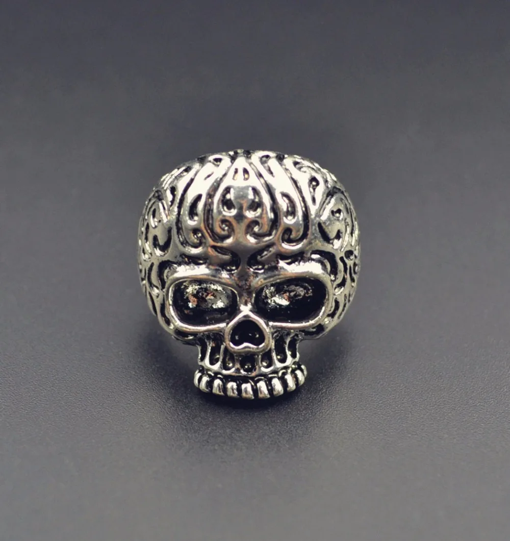 Модное ретро кольцо с скелетом в форме цветка недорогое черепом Винтажное