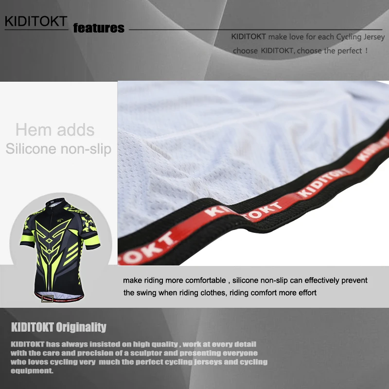 KIDITOKT Лето короткий рукав Велоспорт Джерси Топы 2018 Ropa De Ciclismo Hombre дорожный гоночный