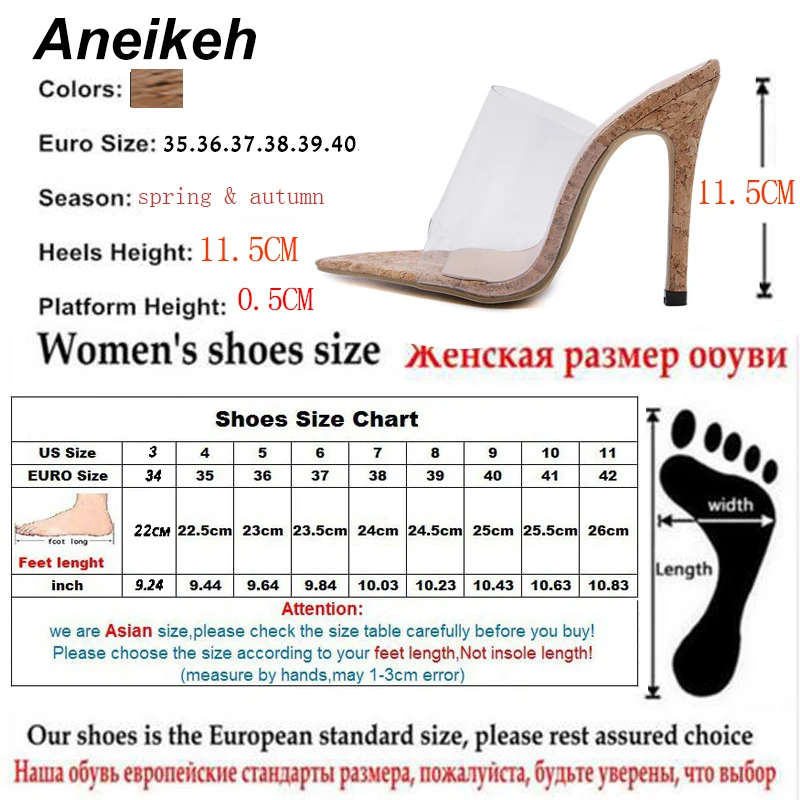 Aneikeh/Новинка года; Летние прозрачные шлепанцы-гладиаторы; повседневные пикантные женские тапочки абрикосового цвета на тонком каблуке; Уличная обувь; Размеры 35-40