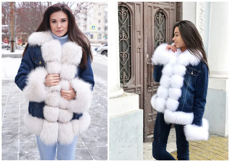 CKMORLS Новое поступление пальто из натурального Лисьего меха для женщин зимняя меховая парка пальто с воротником из лисьего меха куртка повседневные толстые теплые куртки