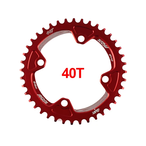 40T Round Red EKFan 38 T/40 T/42 T/44 T/46 T/48 T/50 T/52 T узкая широкая круглая ведущая звездочка велосипеда 104BCD цепь 7075-T6 MTB велосипед круг шатунная пластина - Цвет: 40T Round Red