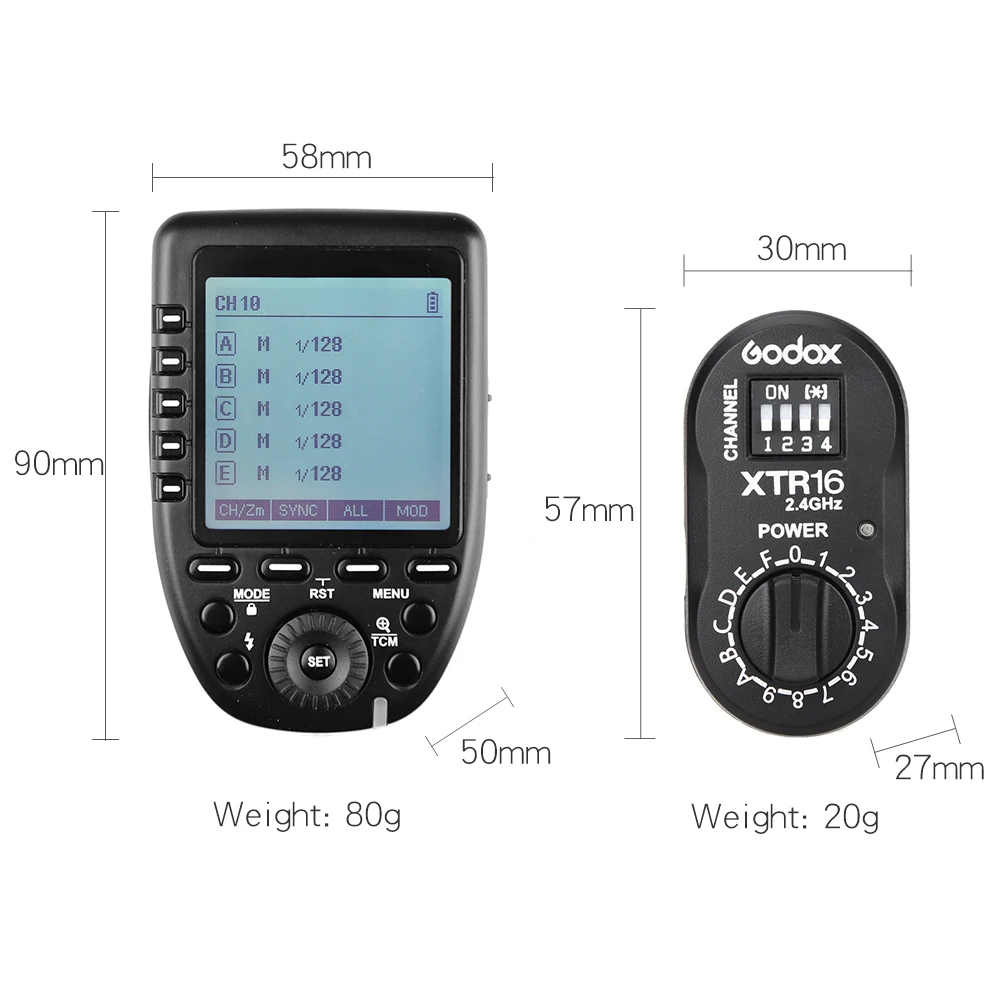 Передатчик триггера вспышки Godox XPro N с i TTL II 2 4G Wireless X System HSS LCD Screen + XTR 16 ресивер для