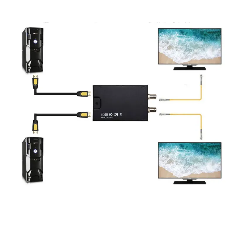 Цифровой HDMI в 2 SDI выходы конвертер Поддержка 720P 1080P конвертеры XR649 | Электроника