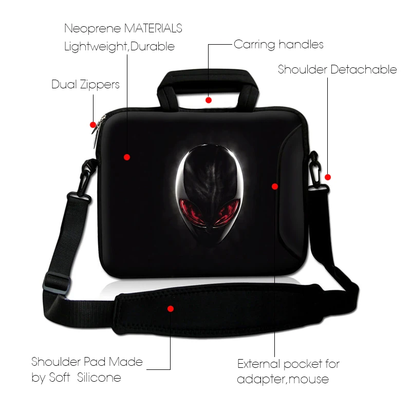 Сумка на плечо для ноутбука 15 6 дюйма чехол с ручкой и дополнительным карманом 14