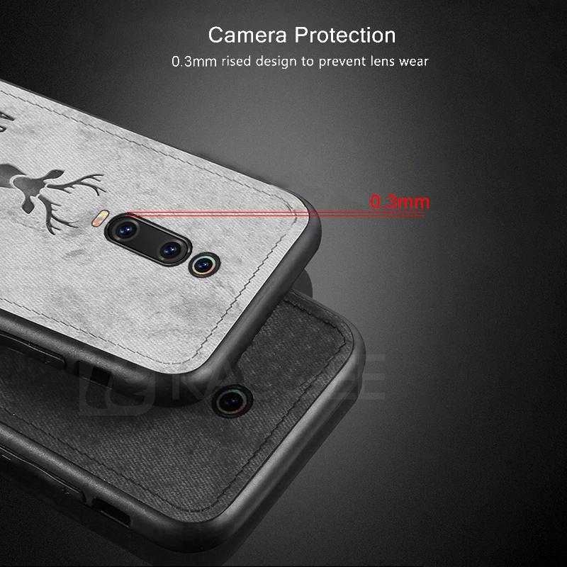 Чехол Raugee для Redmi K20 Pro Мягкий тканевый чехол из ТПУ с краями Note 7 задняя крышка Xiaomi