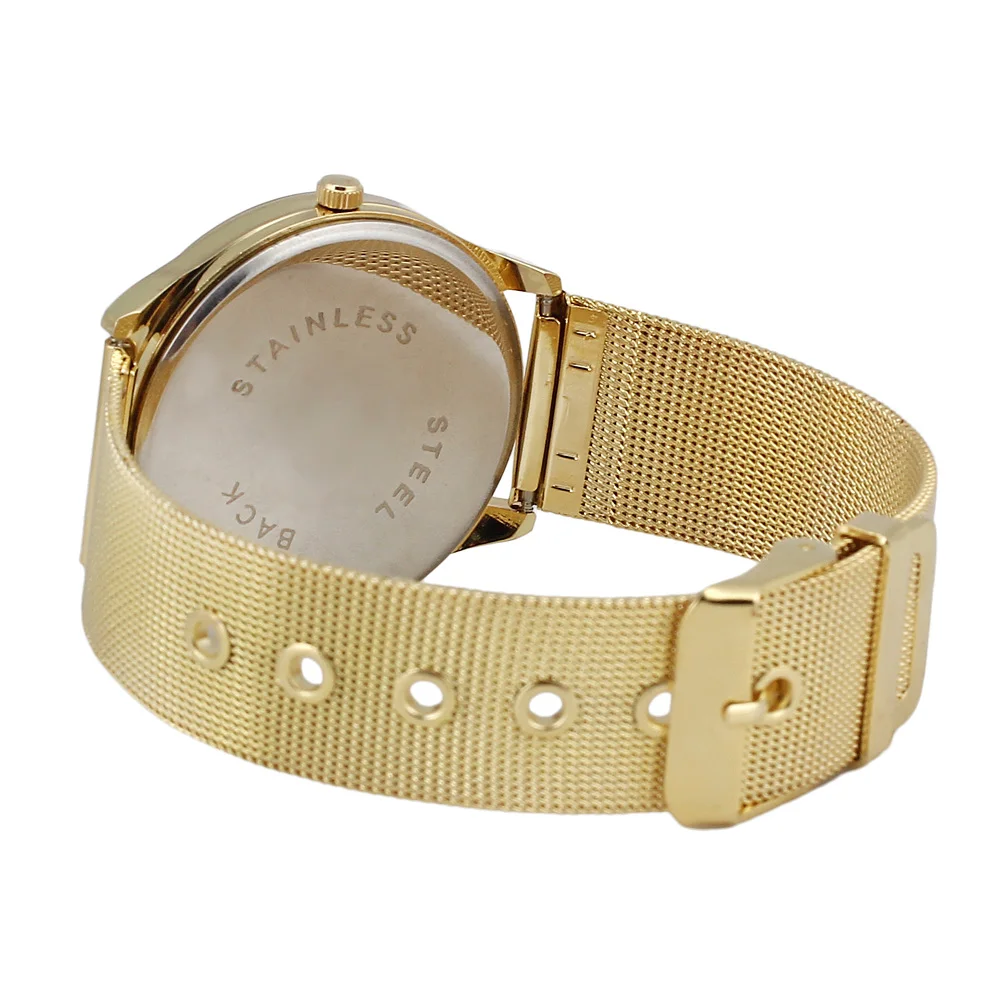 Великолепные роскошные женские модные классические золотые Женевские кварцевые