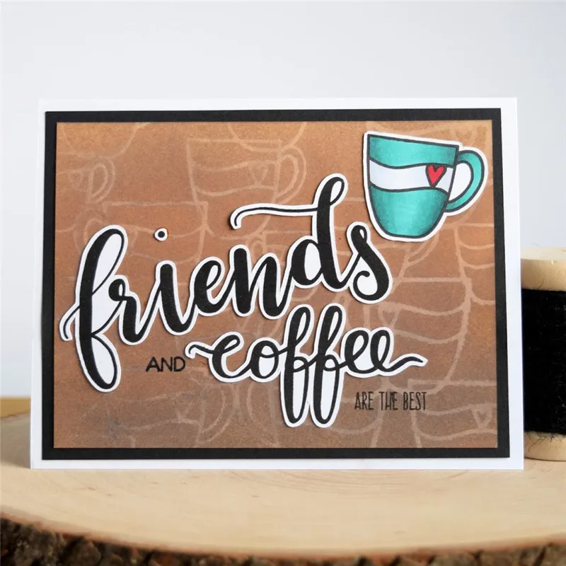 Кофейная чашка мгновенный кофе металлическая резка штампы для скрапбукинга