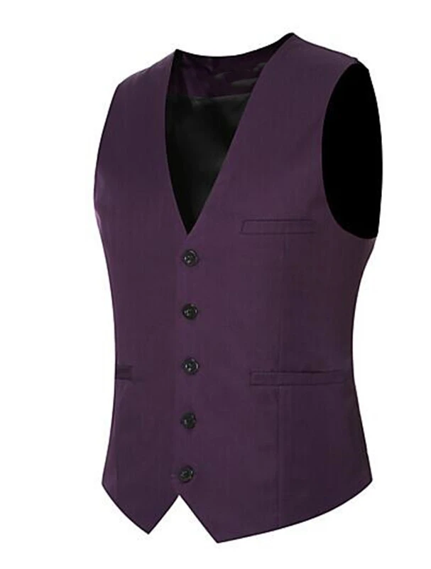 Свадебное платье жилет элегантный фиолетовый мужской повседневный обычный