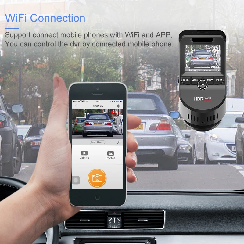 Junsun 4 K 2160 P HD WiFi Автомобильный видеорегистратор с двойным объективом Dashcam