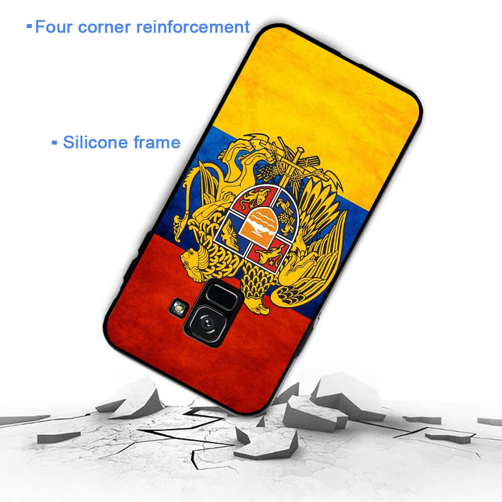 YIMAOC Armenia Flag coat of arms Soft Case for Samsung Galaxy A3 A5 A6 A7 A8 A9 Plus Note 8 9 A10 A30 A40 A50 A70 |
