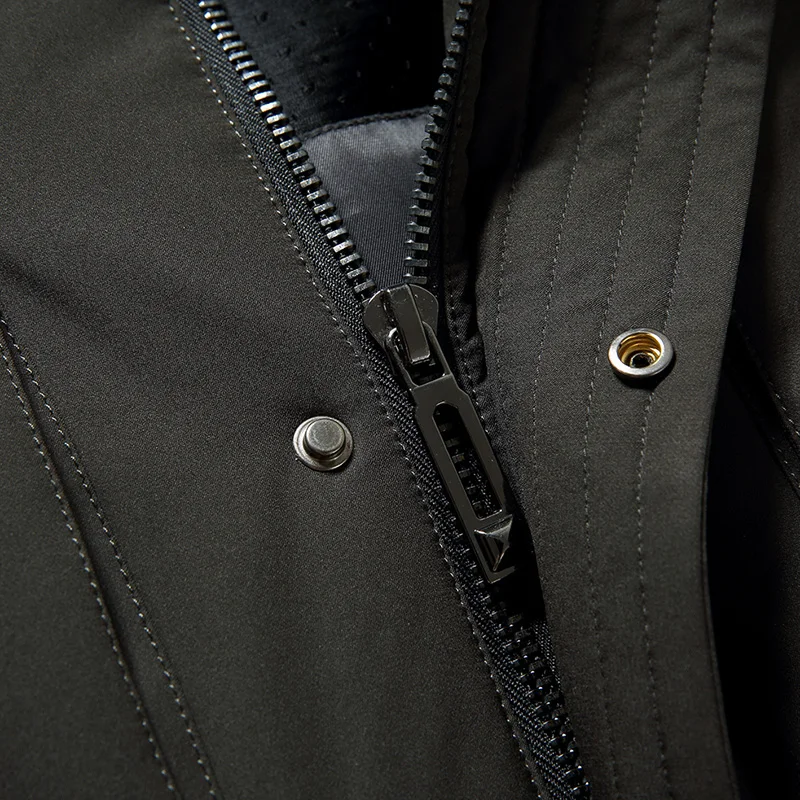 Мужская длинная куртка на 2020 утином пуху с капюшоном|Мужские пуховики| |