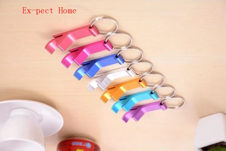 500 pcs/lot promotion customed printed logo gift Metal aluminum alloy bottle opener metal keychain laser LOGO | Дом и сад