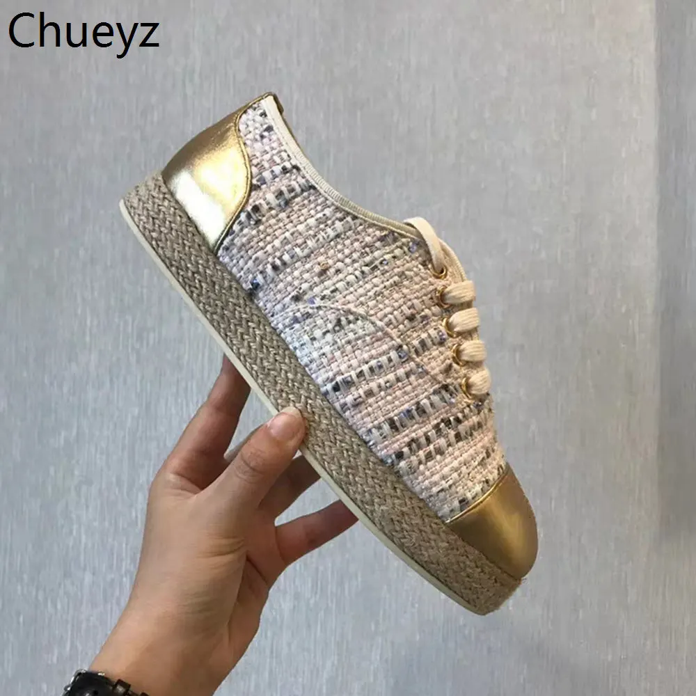 Chueyz/весенние женские туфли с закрытым носком, украшенные воском; женские туфли из натуральной кожи с круглым носком; повседневные Size35-40 на плоской подошве