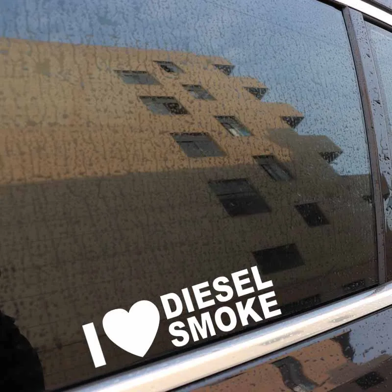 YJZT 15 см * 4 I LOVE DIESEL SMOKE Turbo Автомобильная Наклейка Виниловая наклейка сердце черный