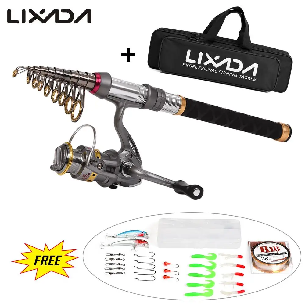 Рыболовная удочка катушка телескопическая спиннинговая из углеродного волокна