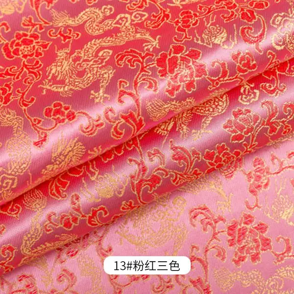 13 Китайский стиль парча жаккардовая атласная ткань для Cheongsam кимоно и сумка лоскутное рукоделие материал Различные цвета TJ0246 - Цвет: 13