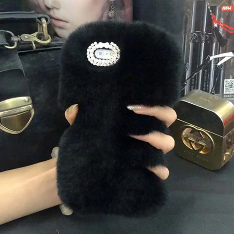 Ayeena для Huawei P10 Lite Plus натуральные волосы бриллиантовый чехол плюшевый телефона