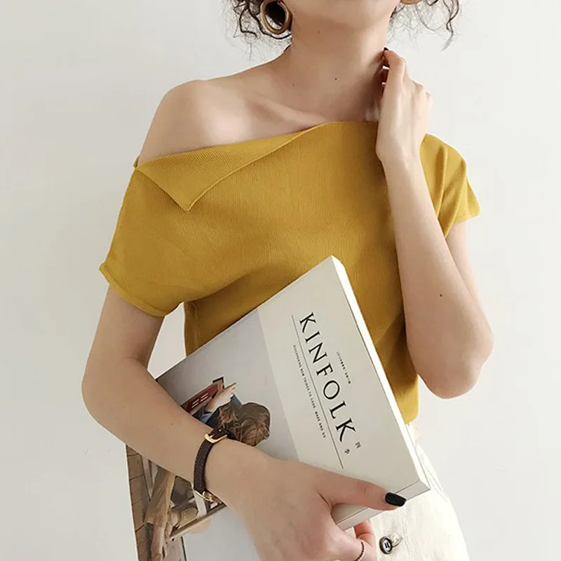 Женская трикотажная рубашка T03 Летняя футболка новинка 2019|Футболки| |