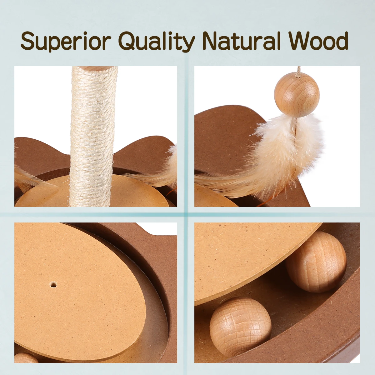 Многофункциональная обучающая игрушка для кошек прочная вращающаяся на 360 °