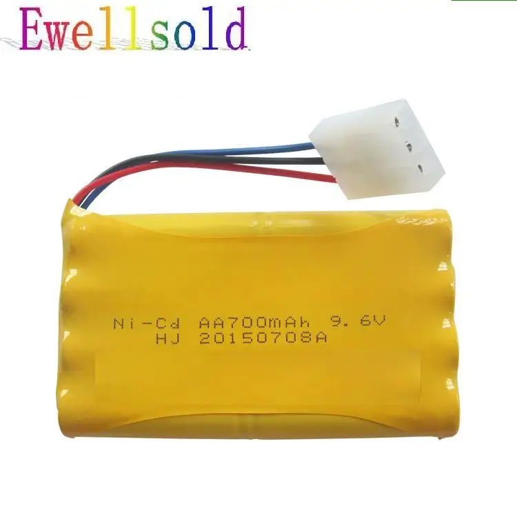 Ewellsold RC машина truck boat tank 9 6 v 700mAh Ni CD аккумуляторная батарея с разъемом tamiya|batterie