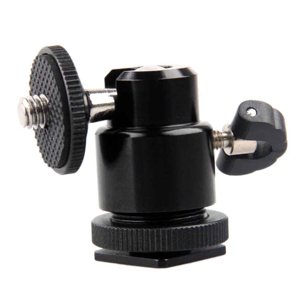 Andoer Алюминиевый мини шаровой головкой 1/4 &quotкрепление с флэш башмаком для DSLR SLR DC