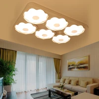 modern minimalist led ceiling lamp personality stylish rectangular living room lamp wrought iron dimming room lamp