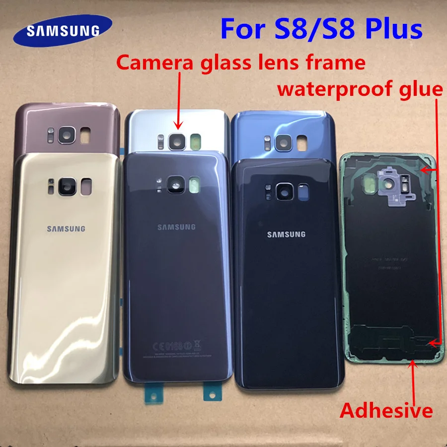Задняя стеклянная крышка батарейного отсека для SAMSUNG Galaxy S8 G950F Plus G955F задняя