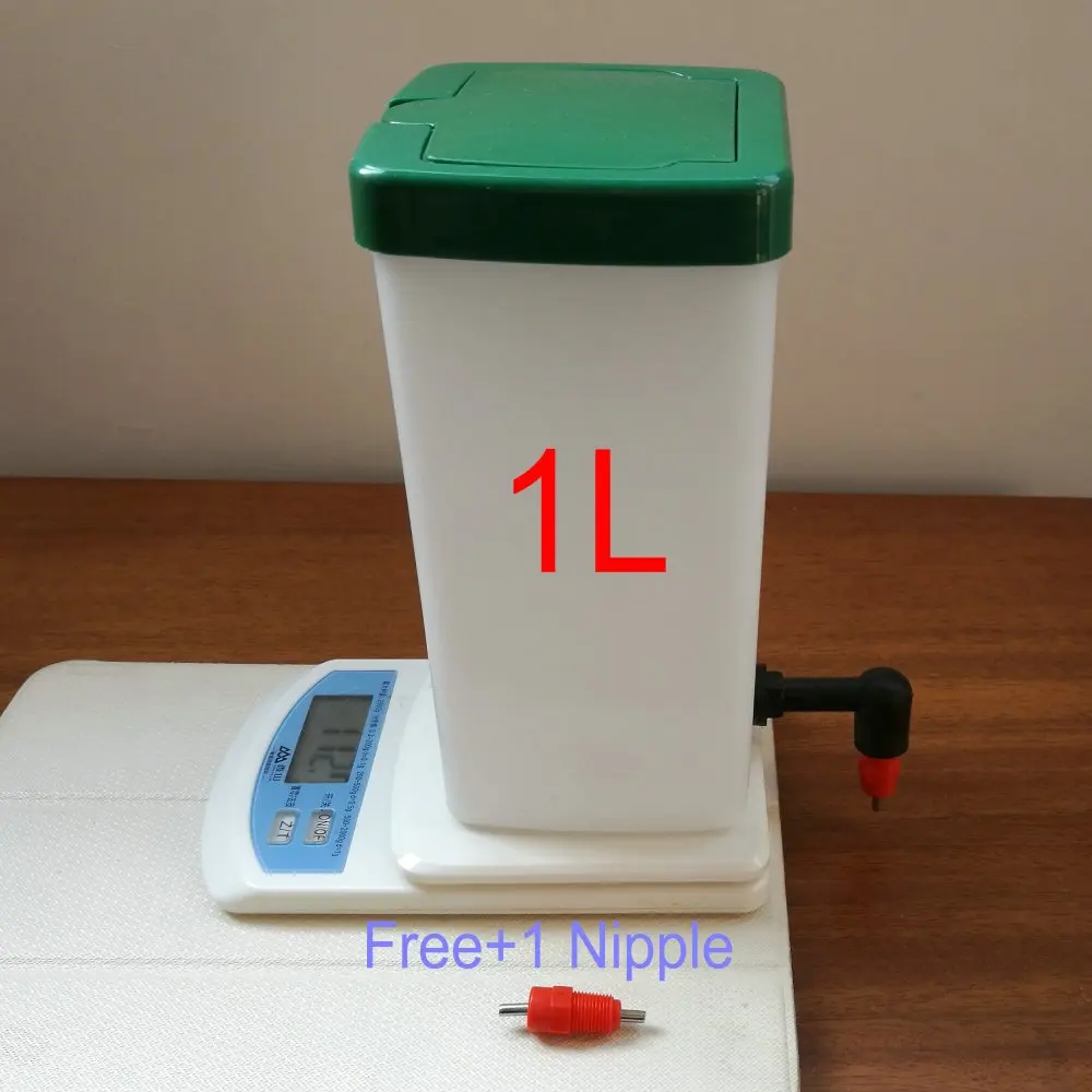 1 х л ведро и 2 Винтовая поилка для птицы цыплят птиц кроликов мышей|nipple drinker