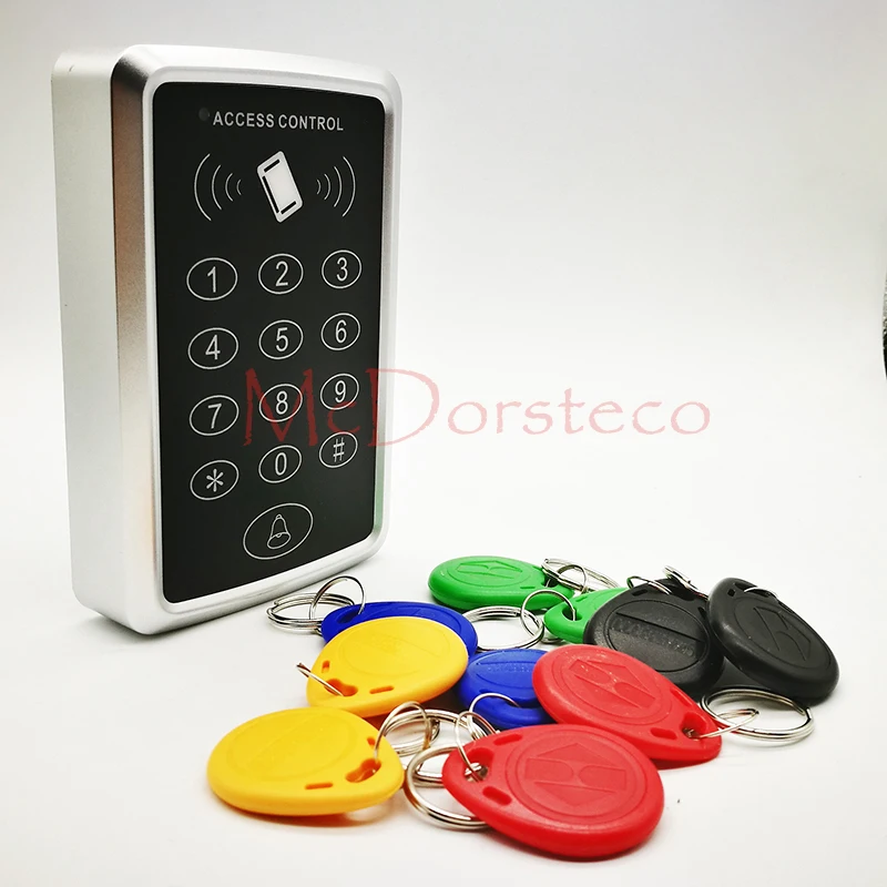 

Standalone Access Controller with 10pcs EM keychains RFID Access Control Keypad digital panel Card Reader For Door Lock System