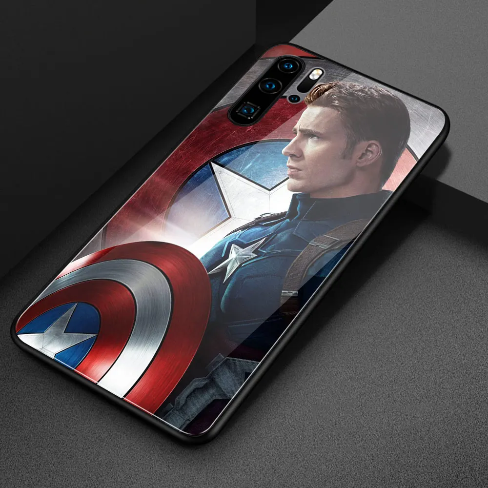 Для Huawei mate 10 pro Чехол стекло nova 3 чехол Капитан Америка для 9 20 20x lite RS Nova 3i 3e 4 4e Y9 2019 |