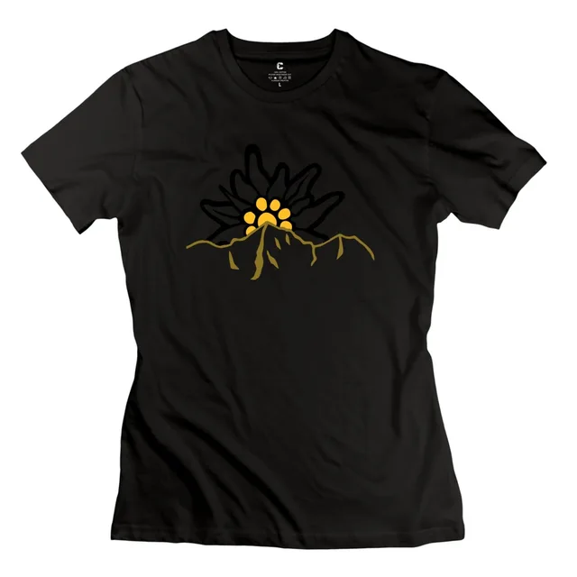 Cheap Price women Latest t shirt Mountain with edelweiss on Sale 100 %  Cotton tees shirt For Ladies - купить по выгодной цене | AliExpress