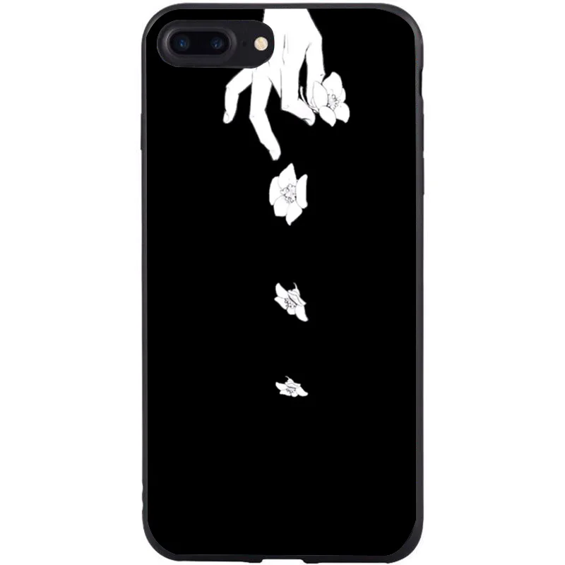Силиконовый чехол для iPhone 7 Plus 8 X 10 6 6s 5 5S SE черный мягкий Capinha задняя крышка |